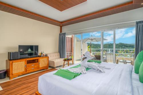 Postel nebo postele na pokoji v ubytování SADAMATRA - Luxury Infinity Views