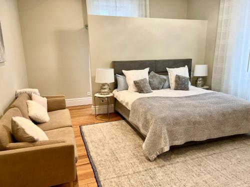 Posteľ alebo postele v izbe v ubytovaní Appartement de standing Biarritz