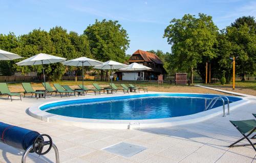 Πισίνα στο ή κοντά στο Amazing Home In Gusce With Sauna
