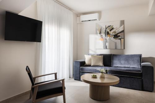 Μια τηλεόραση ή/και κέντρο ψυχαγωγίας στο Meteoron Suites