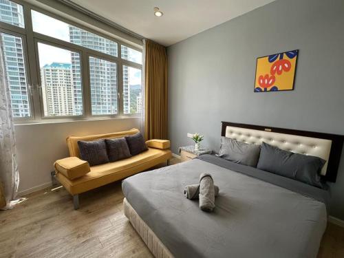 Postel nebo postele na pokoji v ubytování Spacious Chill Entire Suites 118Island Plaza