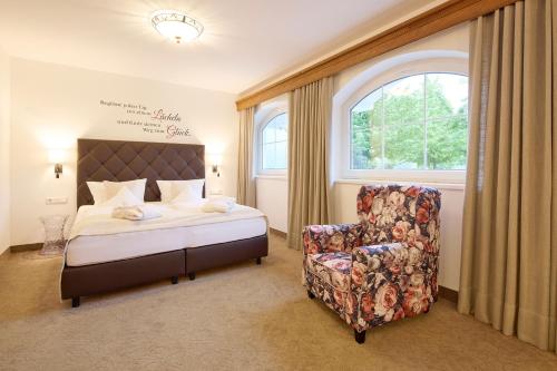 Hotel Hubertusにあるベッド