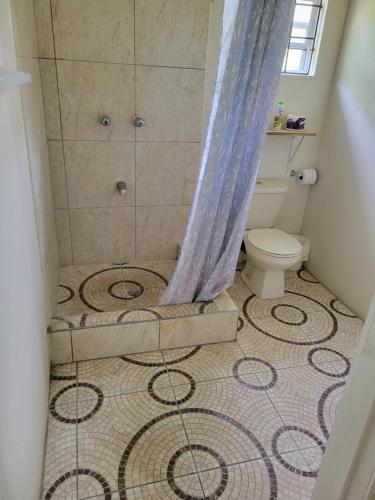 un bagno con doccia e WC di East Caribbean Lodging a Gros Islet