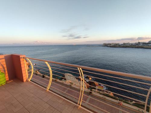 a view of the ocean from a cruise ship at SeaFront Apartment Marsascala in Marsaskala