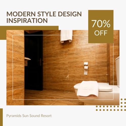 Koupelna v ubytování Pyramids Sun Sound Resort