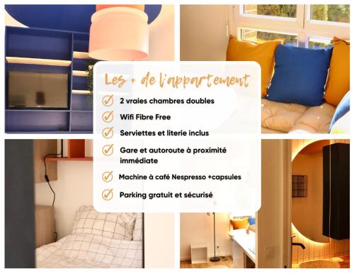 Coin salon dans l'établissement T3 chaleureux à Muret