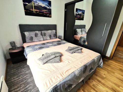 Ένα ή περισσότερα κρεβάτια σε δωμάτιο στο Trajkovic One Bedroom Apartment
