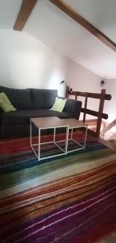 Ein Sitzbereich in der Unterkunft Un Cabanon en Provence