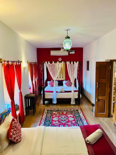 Hotel Jaisan Haveliにあるベッド