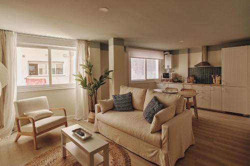 Et opholdsområde på Apartamentos Atlantis