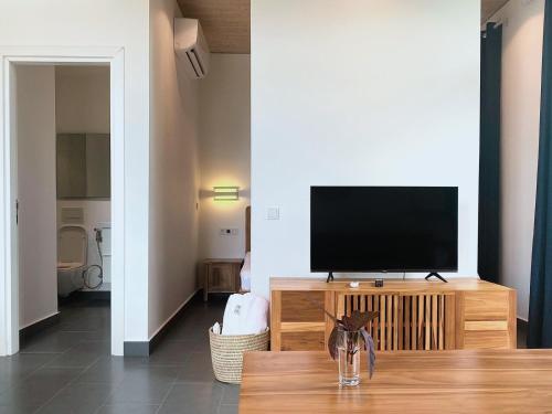 TV o dispositivi per l'intrattenimento presso Tropical apartments in The Soul 400m from Paje beach - Managed by KSN