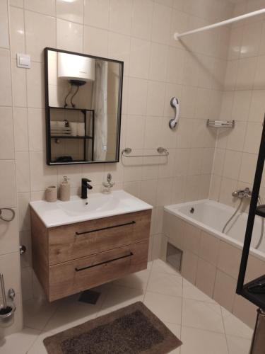 Kúpeľňa v ubytovaní Deep blue apartment