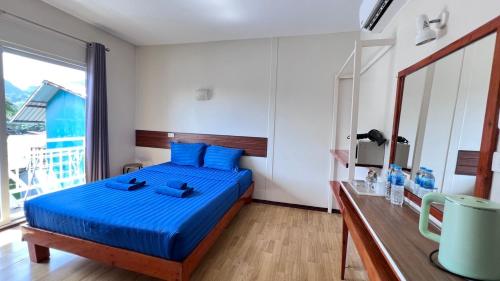 Cama o camas de una habitación en Blue View House Phi Phi