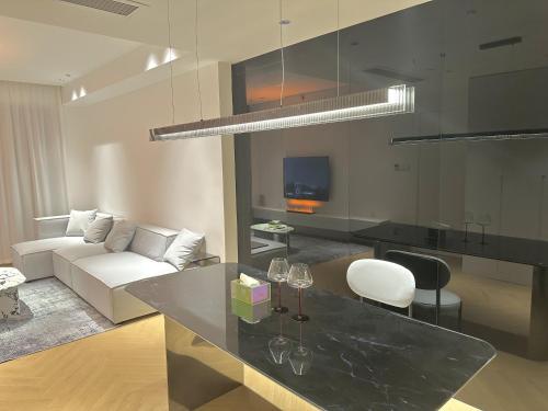 TV a/nebo společenská místnost v ubytování ZHome-Count luxury apartment