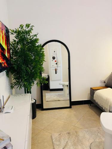 Koupelna v ubytování One bedroom apartment in Moshi town