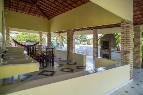 Posezení v ubytování Casa de praia, praia do Prea