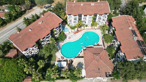 an aerial view of a resort with a swimming pool at LEMAS SUITE HOTEL in Side