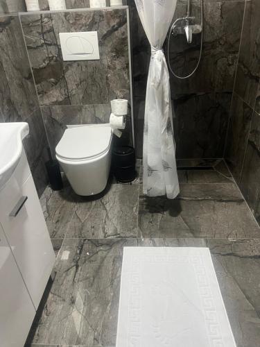 Koupelna v ubytování Apartmani M&DŽ Bihać