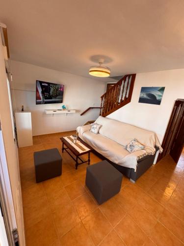 En eller flere senge i et værelse på Casa de playa mediterránea, a metros de la playa