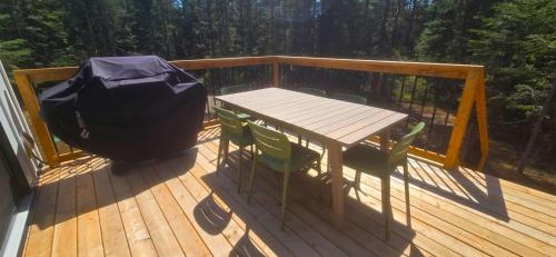 Balkón nebo terasa v ubytování Chalet La Blanche private spa