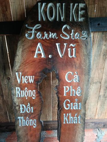 a sign that says sonsie faith stars a valkyrievaevaevae at Măng Đen Farm Stay A Vũ in Kon Rung (1)