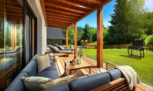 Zahrada ubytování Chalet Oasis - Luxusná chata s výhľadom, pri Zuberci a Kvačianskej doline