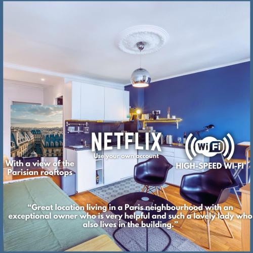 Paris Rooftop Views Cosy 2 Bedroom Stay Central