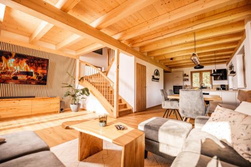 Posezení v ubytování Chalet Heimatzeit