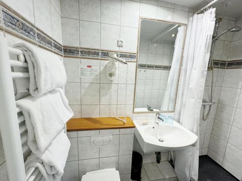 Koupelna v ubytování Hotel Ringkøbing