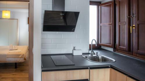 Kuchyň nebo kuchyňský kout v ubytování Apartamento con aire acondicionado y wifi en Granada QH Mirador de San Cristóbal