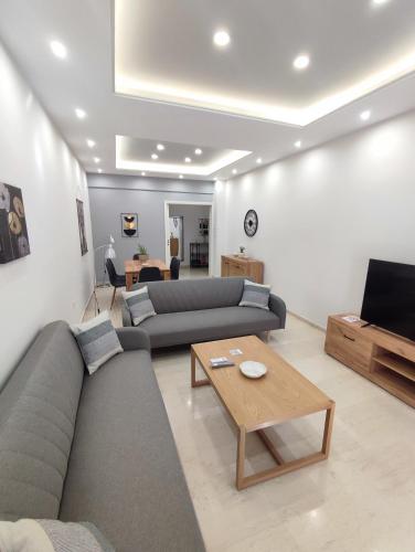 TV a/nebo společenská místnost v ubytování Alexa's Center Apartment