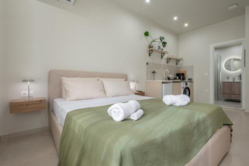 En eller flere senge i et værelse på Brisa Marina Limnos