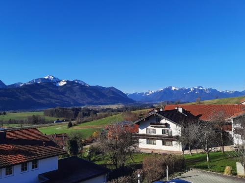 a view of the mountains from our house at Hotel Garni Alpenblick in Bergen