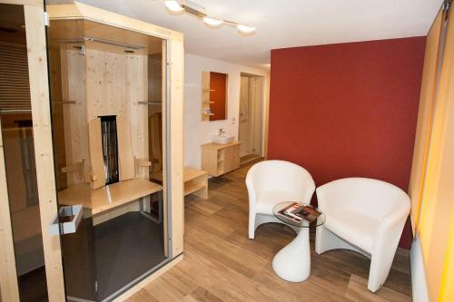 Koupelna v ubytování Haus Dabaklamm