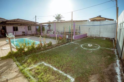 Πισίνα στο ή κοντά στο Casa pet-friendly com piscina de frente para o mar