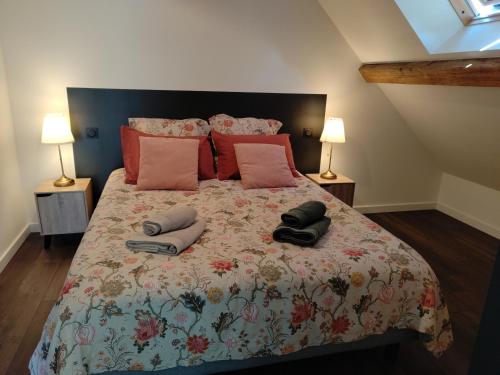 Postel nebo postele na pokoji v ubytování La Faran'dole - Confortable duplex