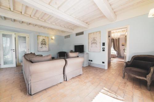 Ruang duduk di Podere Val D'Orcia - Tuscany Equestrian