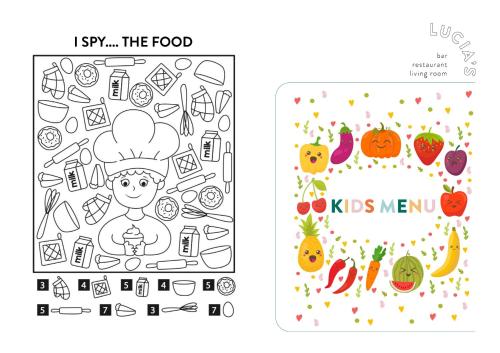 an educational game for kids with vegetables and a chef at Cityden Zuidas in Amstelveen