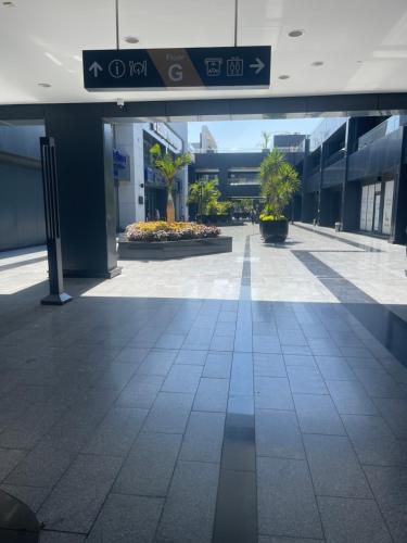 an empty hallway of a building with a sign on it at Dar Residence - Madinaty B12 - U2 - 2 BR - New Cairo in Madinaty