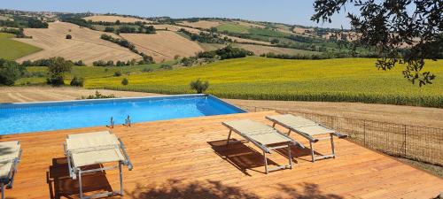 Bazén v ubytování Casa Caminate - La Quercia nebo v jeho okolí