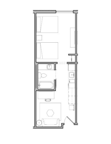 a floor plan of a house at Hive House in Cary