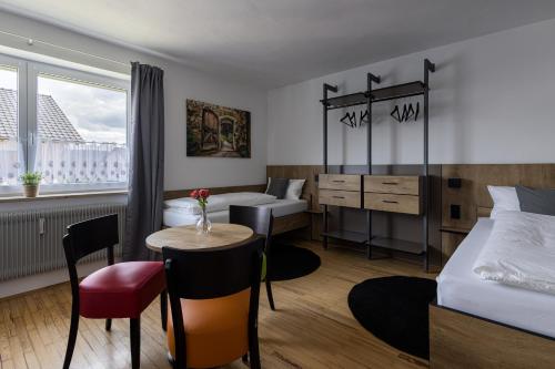 Postel nebo postele na pokoji v ubytování WORK N LIVE Fühl Dich zu Hause