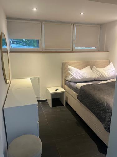 Ένα ή περισσότερα κρεβάτια σε δωμάτιο στο Auszeit direkt am Toelleturm -Barmer Anlagen