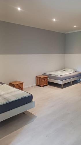 Ένα ή περισσότερα κρεβάτια σε δωμάτιο στο Wohlfühloase in Minden