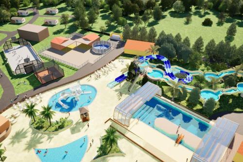 Bazén v ubytování Mobilhome nebo v jeho okolí