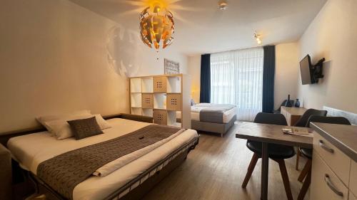 Katil atau katil-katil dalam bilik di Blue Riverside Apartments