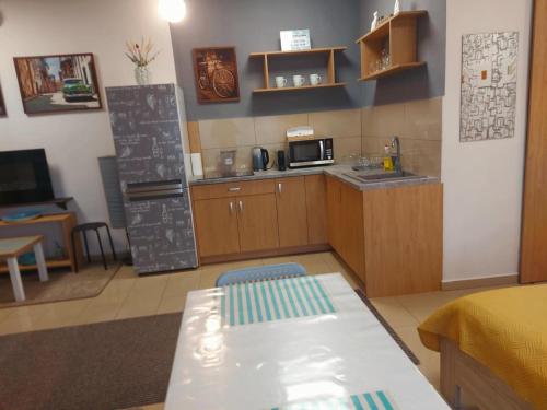 Kuchyň nebo kuchyňský kout v ubytování Samodzielny domek Studio - 35m2 centrum Ciechanów
