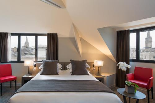Postel nebo postele na pokoji v ubytování Best Western Plus Le Moderne