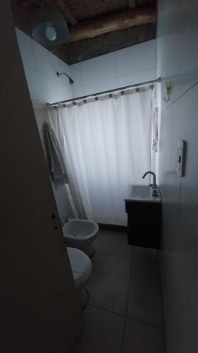 圣拉斐尔Lo de juan的带马桶和水槽的浴室