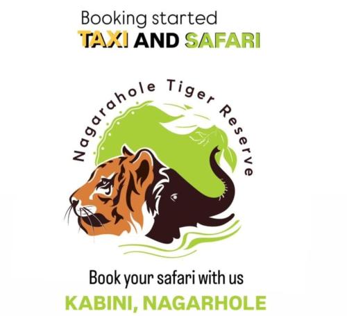 a logo of a tiger and safari book your safari with us kactivation at Royal Wooden villa in Mananthavady